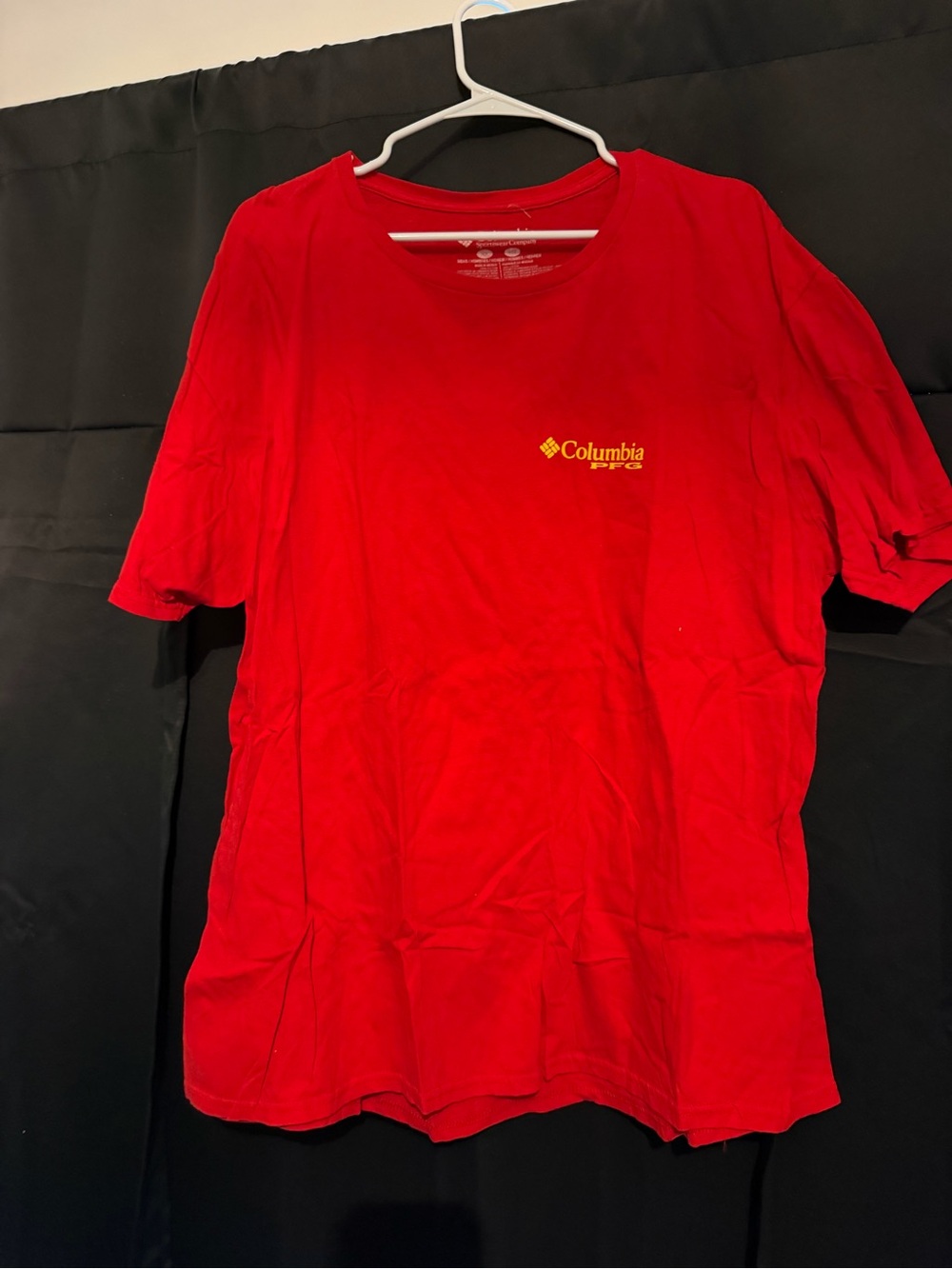 Columbia Red Short-Sleeve Tee with Yellow Logo